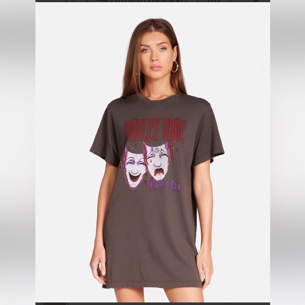 Lauren Moshi Charcoal Motley Crue Graphic Tee
